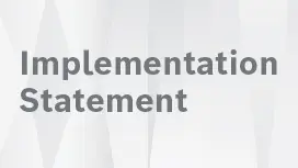 Implementation Statement
