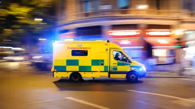 Ambulance driving through London